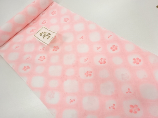 JAPANESE KIMONO / ANTIQUE BOLT FOR JUBAN / FLORAL PATTERN